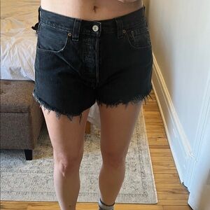 Levi's Black Jean Shorts for Women